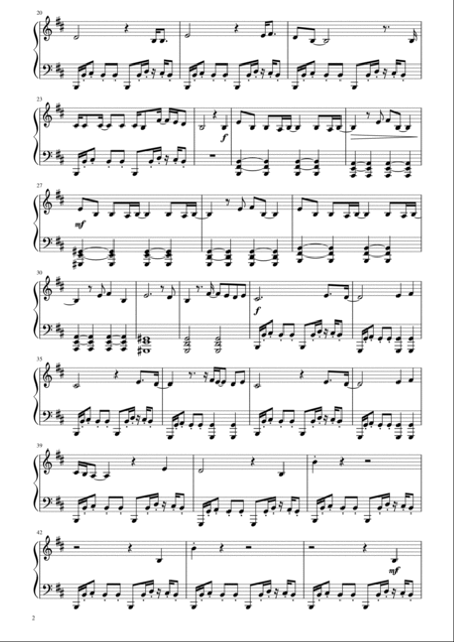 Sacrifice Sacrifice Piano Solo scores gallery preview page 2