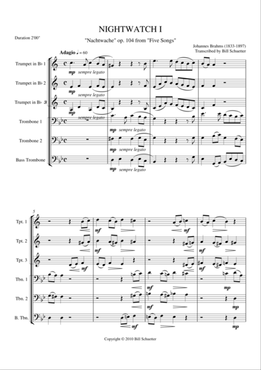 Nightwatch I, Op. 104 Nightwatch I, Op. 104 Chamber Music scores gallery preview page 2