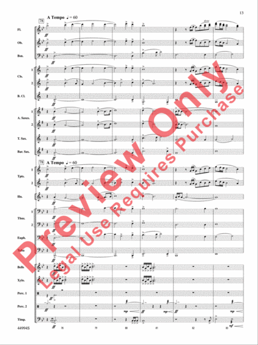 In tantum lux Concert Band scores gallery preview page 14