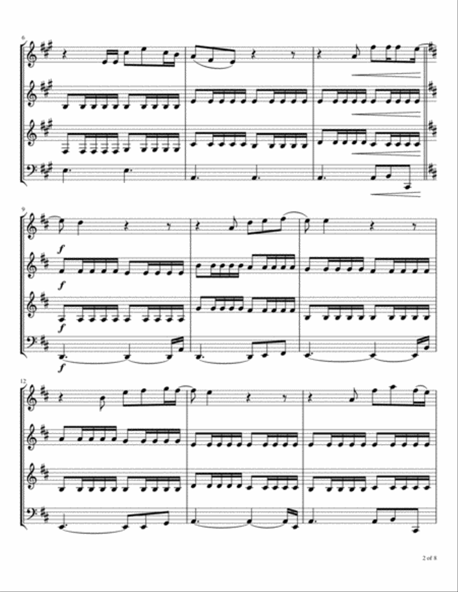Happy Xmas (war Is Over) Woodwind Quartet scores gallery preview page 3