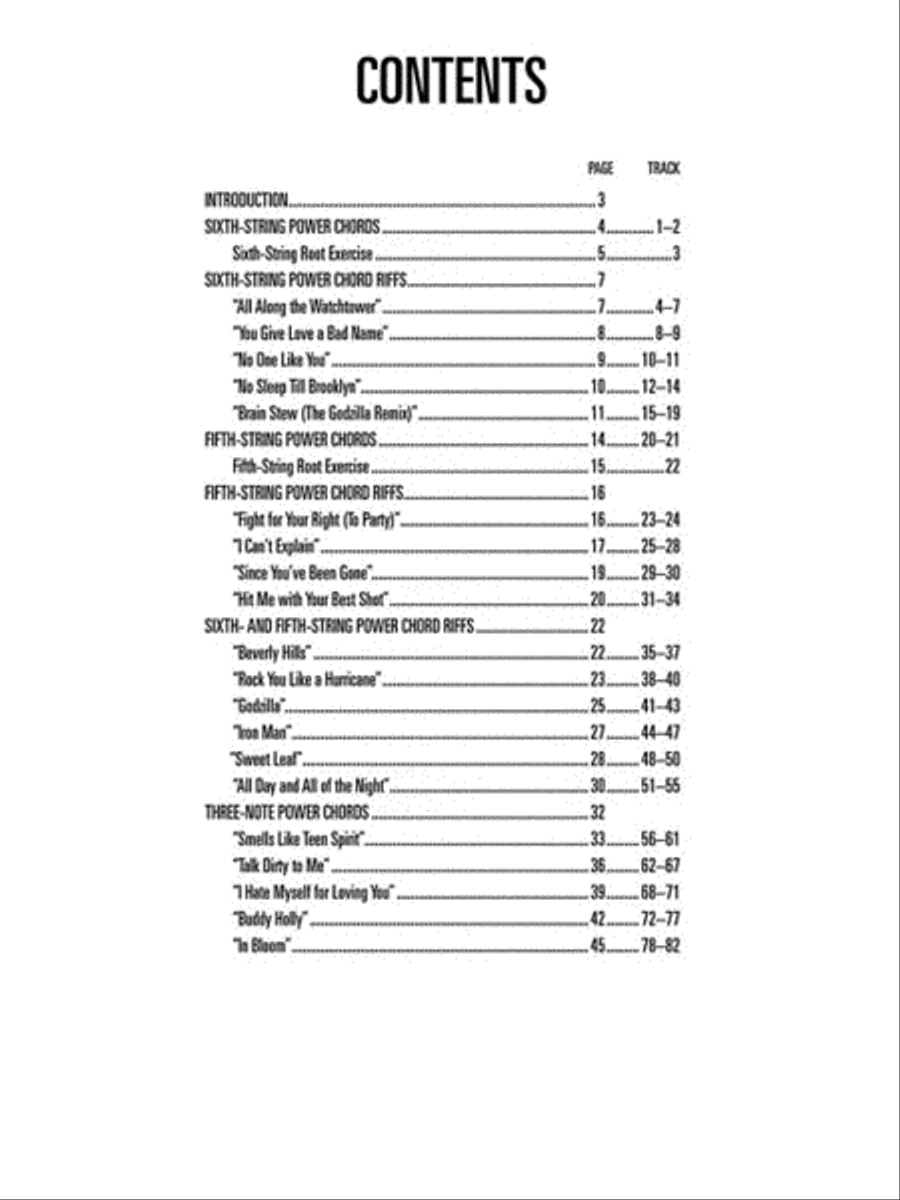Power Chords Guitar Tablature scores gallery preview page 2