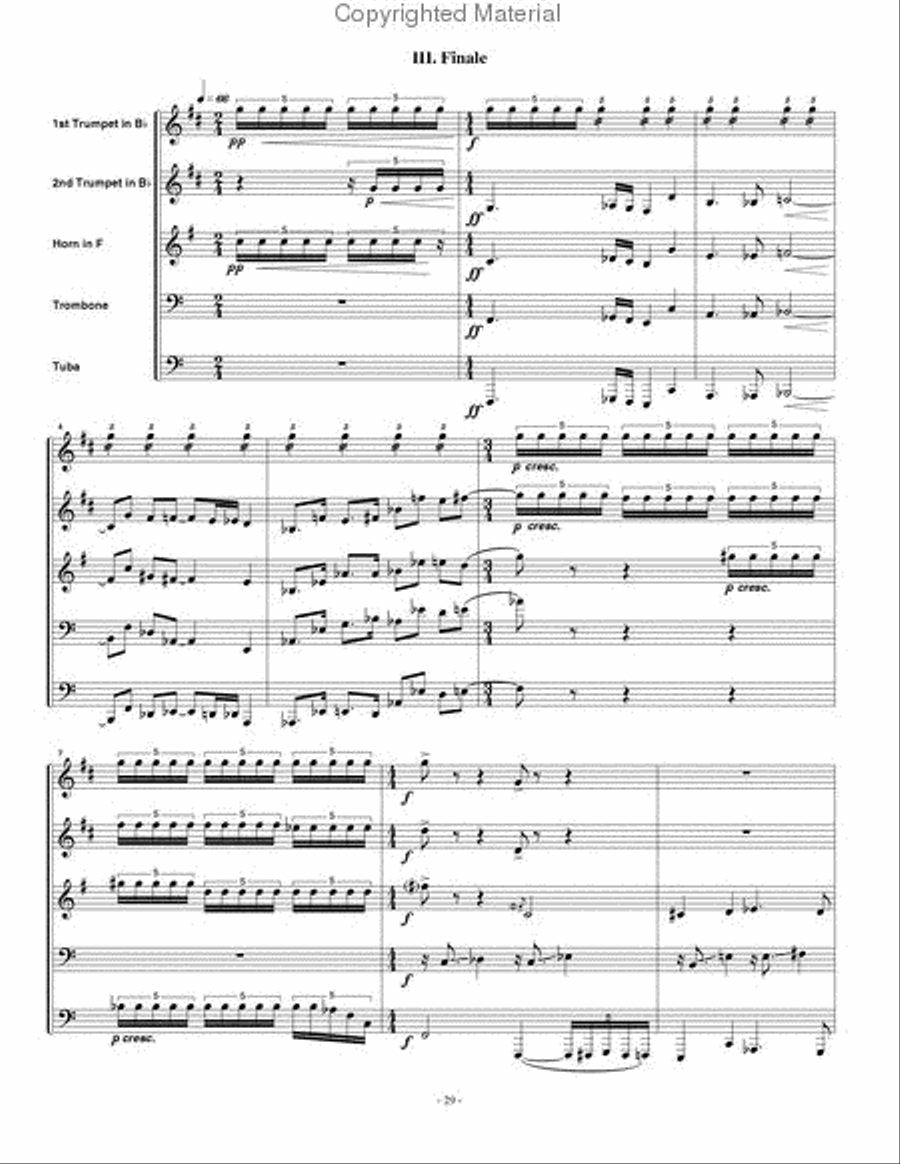 Quintet No.2 for Brass Quintet No.2 for Brass Brass Quintet scores gallery preview page 2