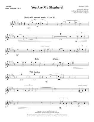 Book cover for You Are My Shepherd (Psalm 23) - Alto Sax 1-2 (sub. Horn 1-2)