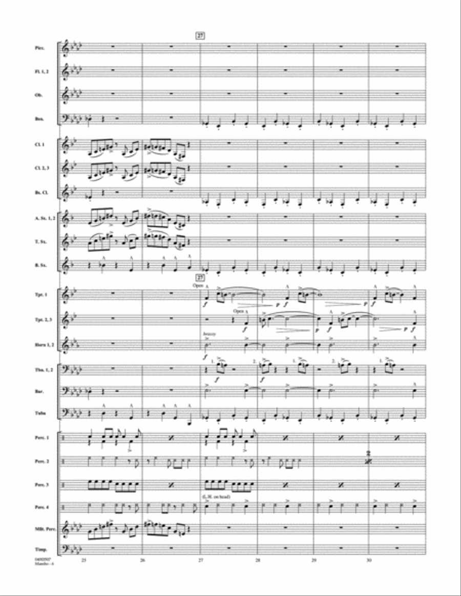 Mambo (from West Side Story) - Conductor Score (Full Score) Concert Band scores gallery preview page 6