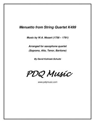 Menuetto for Sax Quartet