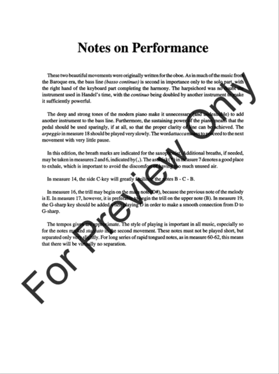 Adagio and Allegro Baritone Saxophone scores gallery preview page 3