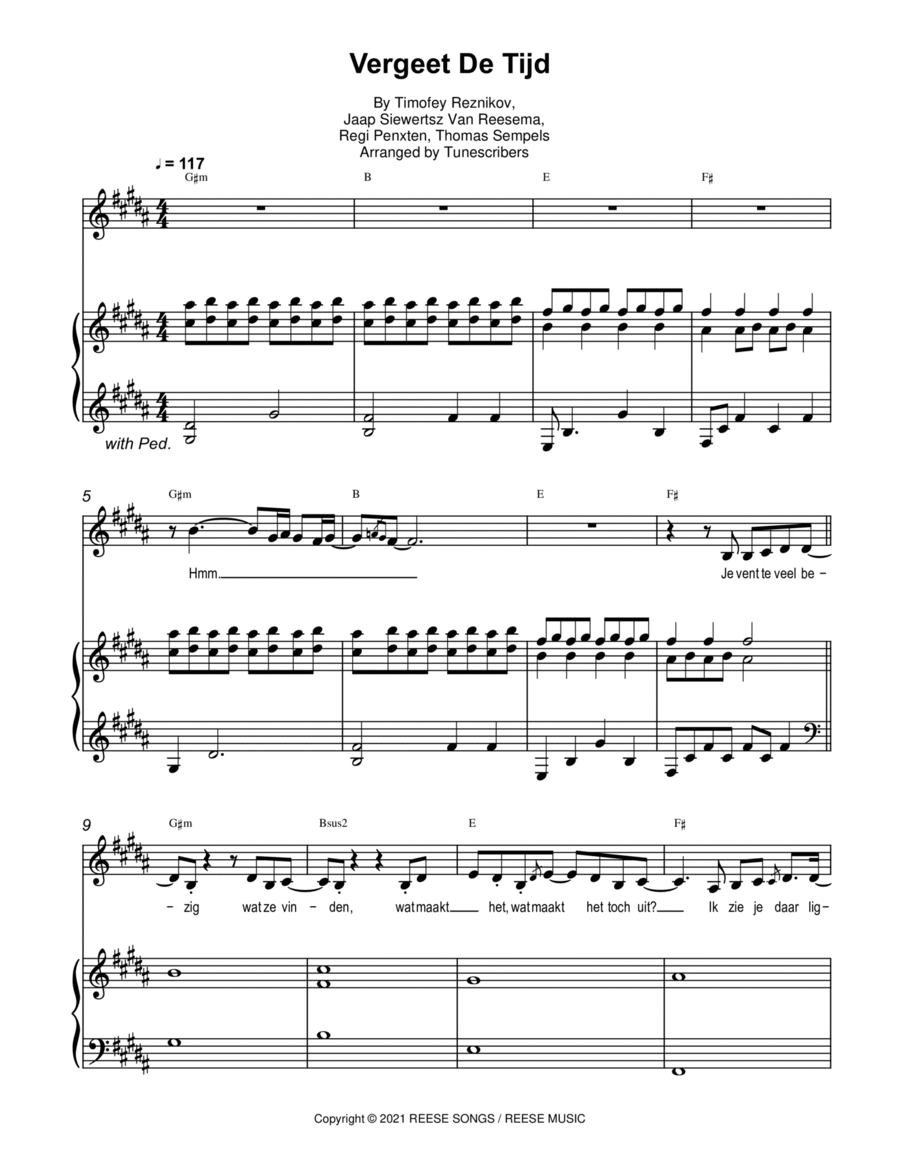 Vergeet De Tijd Voice scores gallery preview page 1