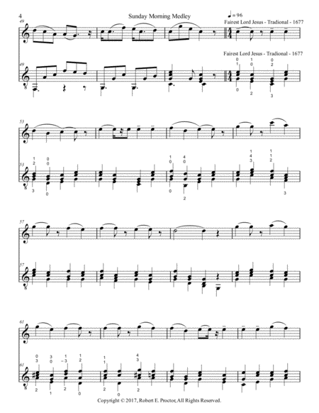 Sunday Morning Medley for Flute and Guitar image number null