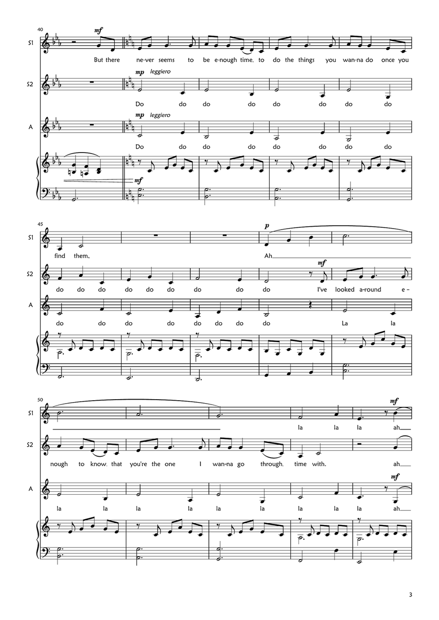 Time In A Bottle SSA scores gallery preview page 3