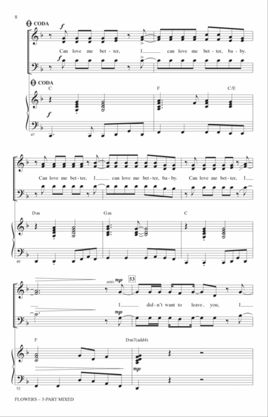 Flowers (arr. Mark Brymer) 3-Part scores gallery preview page 7