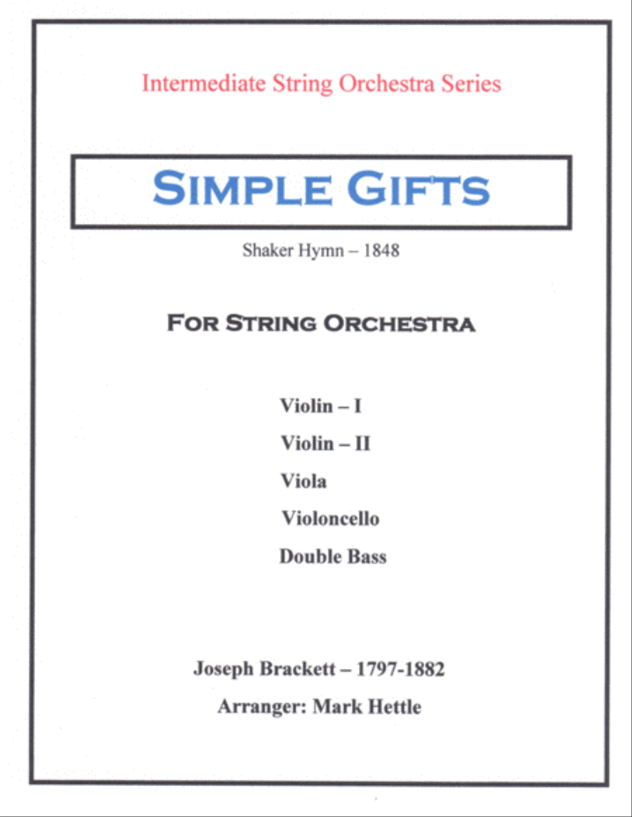 Simple Gifts Simple Gifts String Orchestra scores gallery preview page 1