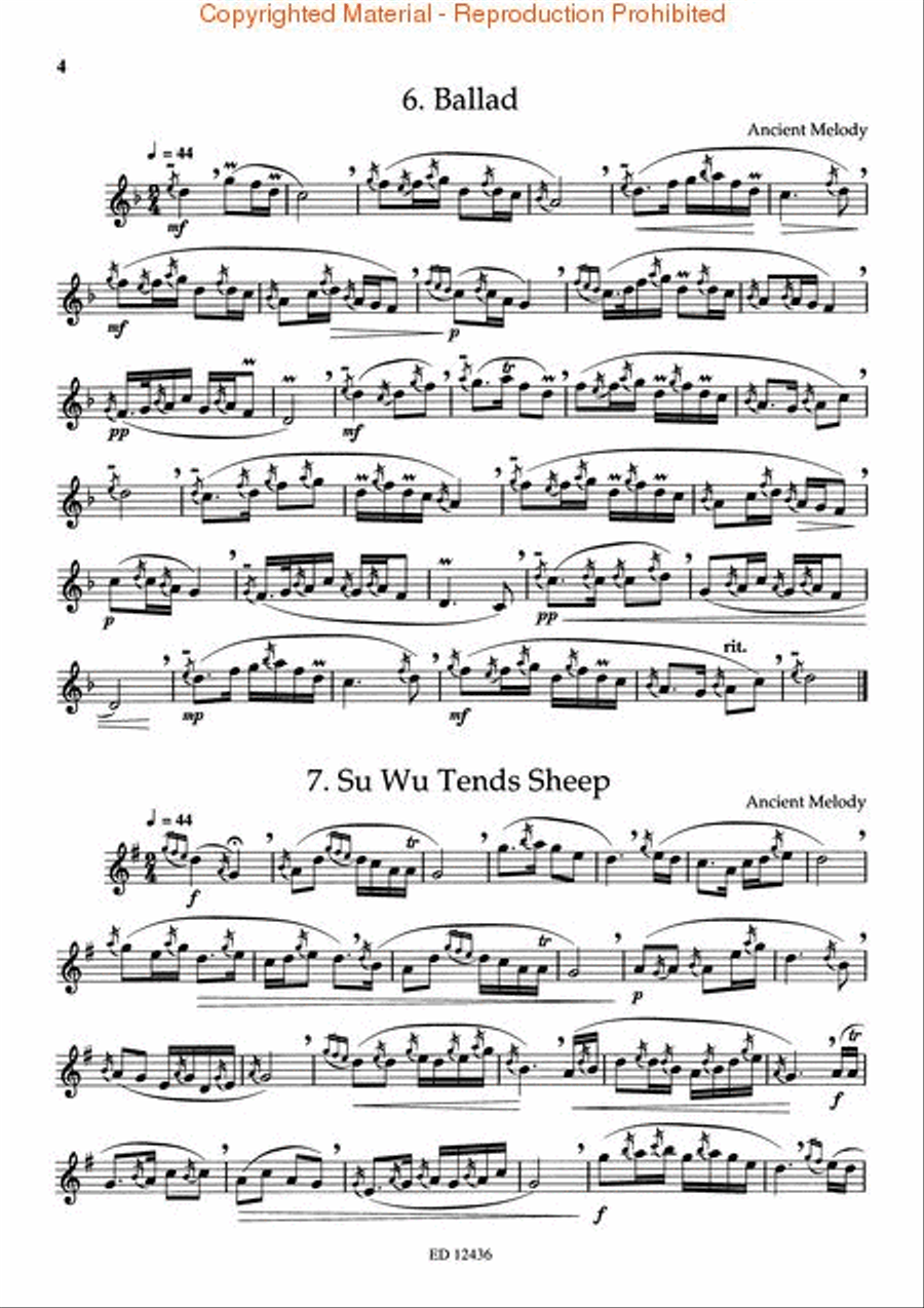Traditional chinese deals flute music