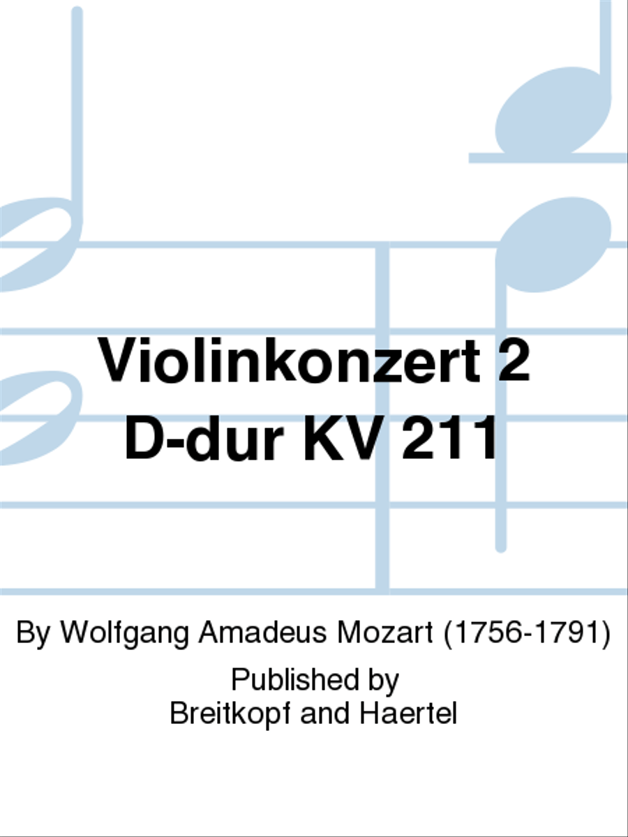 Violin Concerto [No. 2] in D major K. 211 Orchestra scores gallery preview page 1