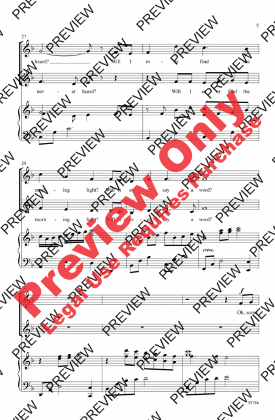 Will There Really Be a Morning? 2-Part scores gallery preview page 5