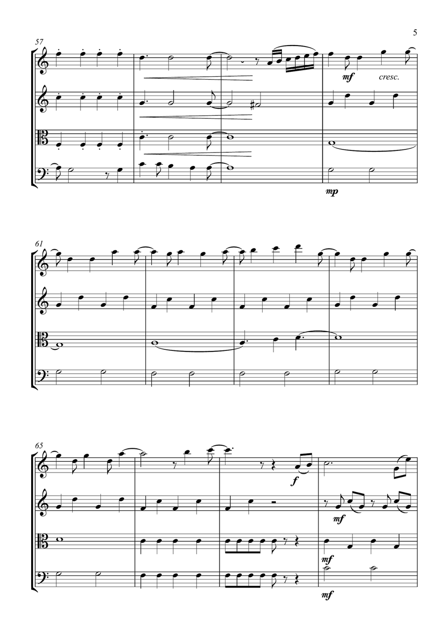 Let It Go (from Frozen) String Quartet scores gallery preview page 5