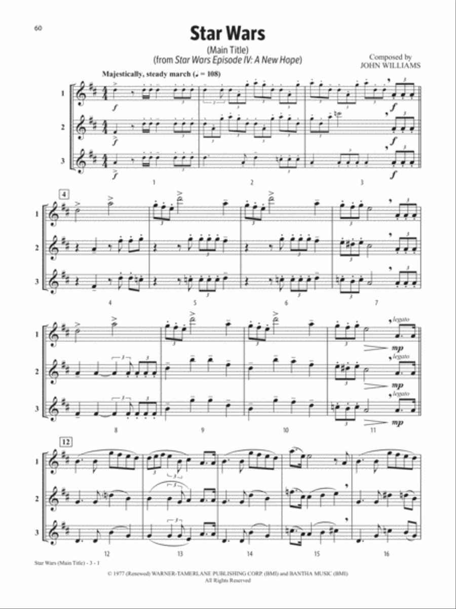 Solos, Duets & Trios for Winds -- Movie Favorites Small Ensemble scores gallery preview page 5