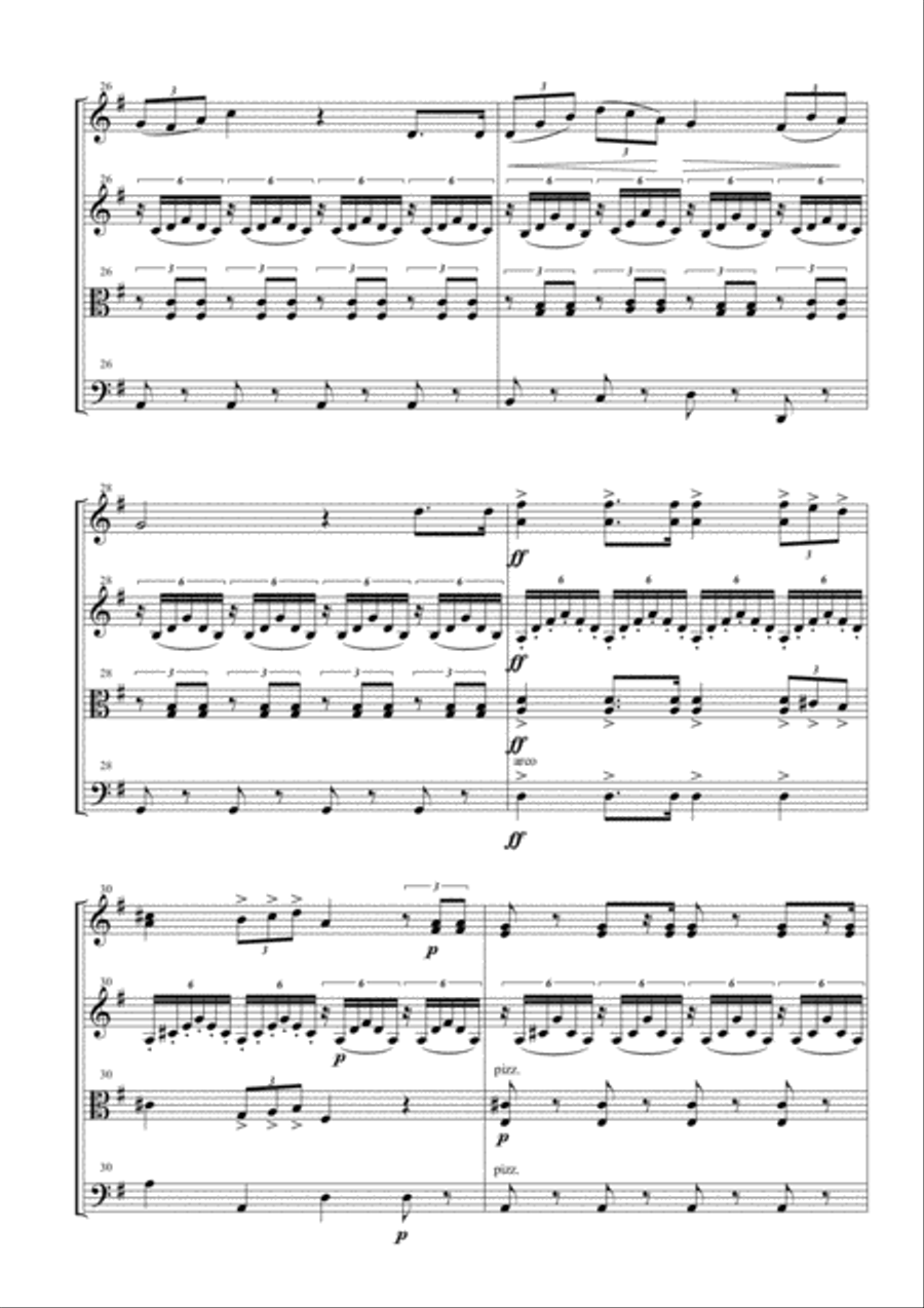 Choir of the Jewish Slaves for String Quartet Choir of the Jewish Slaves for String Quartet Choir scores gallery preview page 5