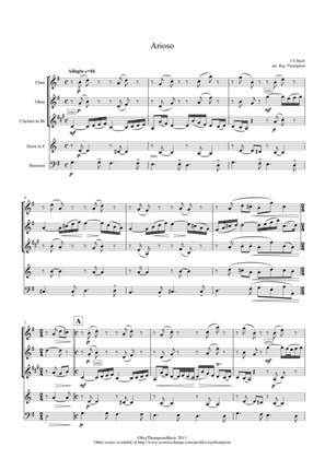Bach: Arioso - wind quintet