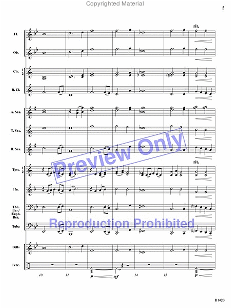 Through the Mist Through the Mist Concert Band scores gallery preview page 10
