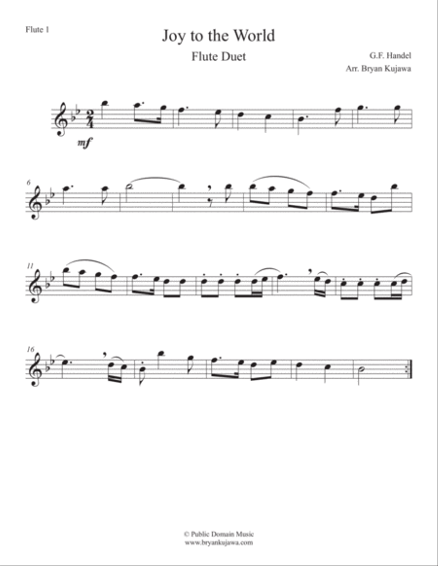 Joy to the World - Flute Duet Flute Duet scores gallery preview page 2
