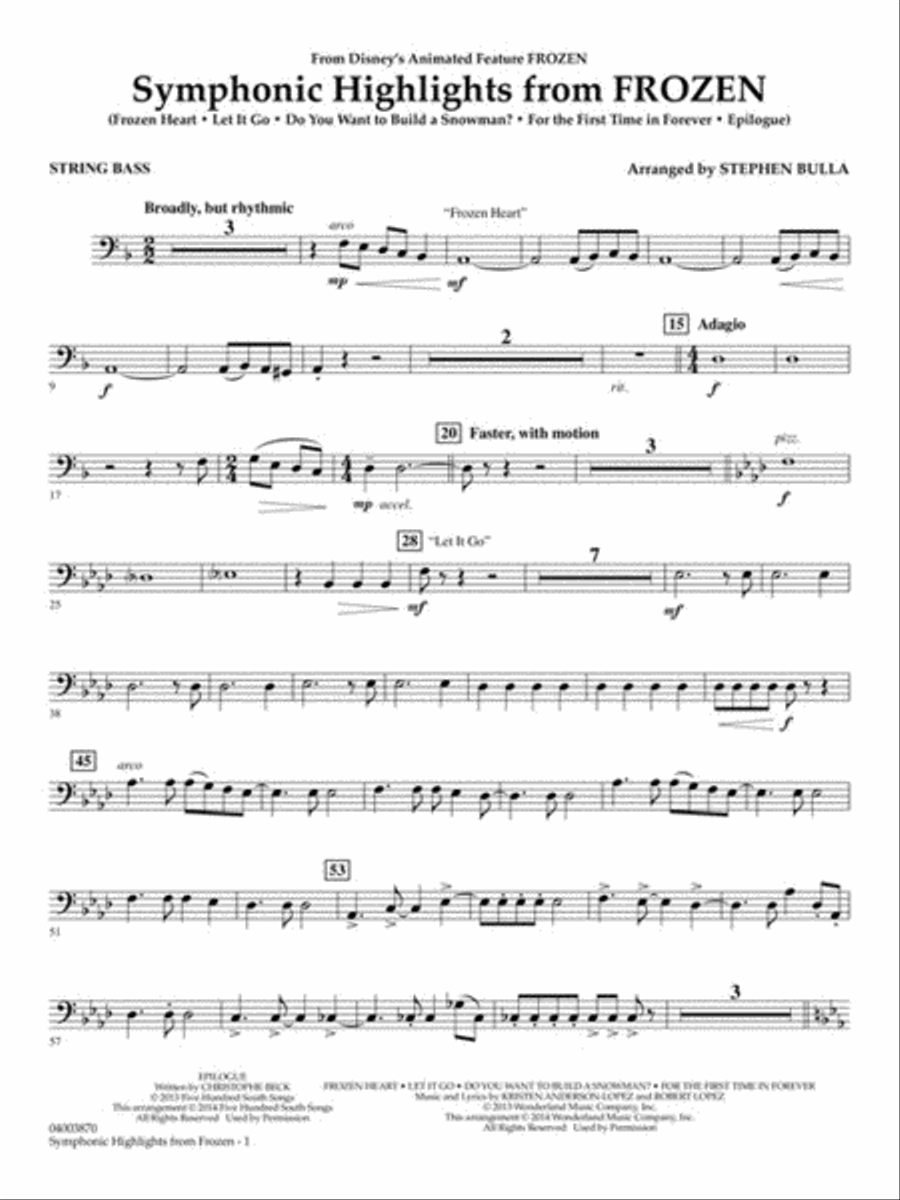 Symphonic Highlights from “Frozen” Concert Band scores gallery preview page 12