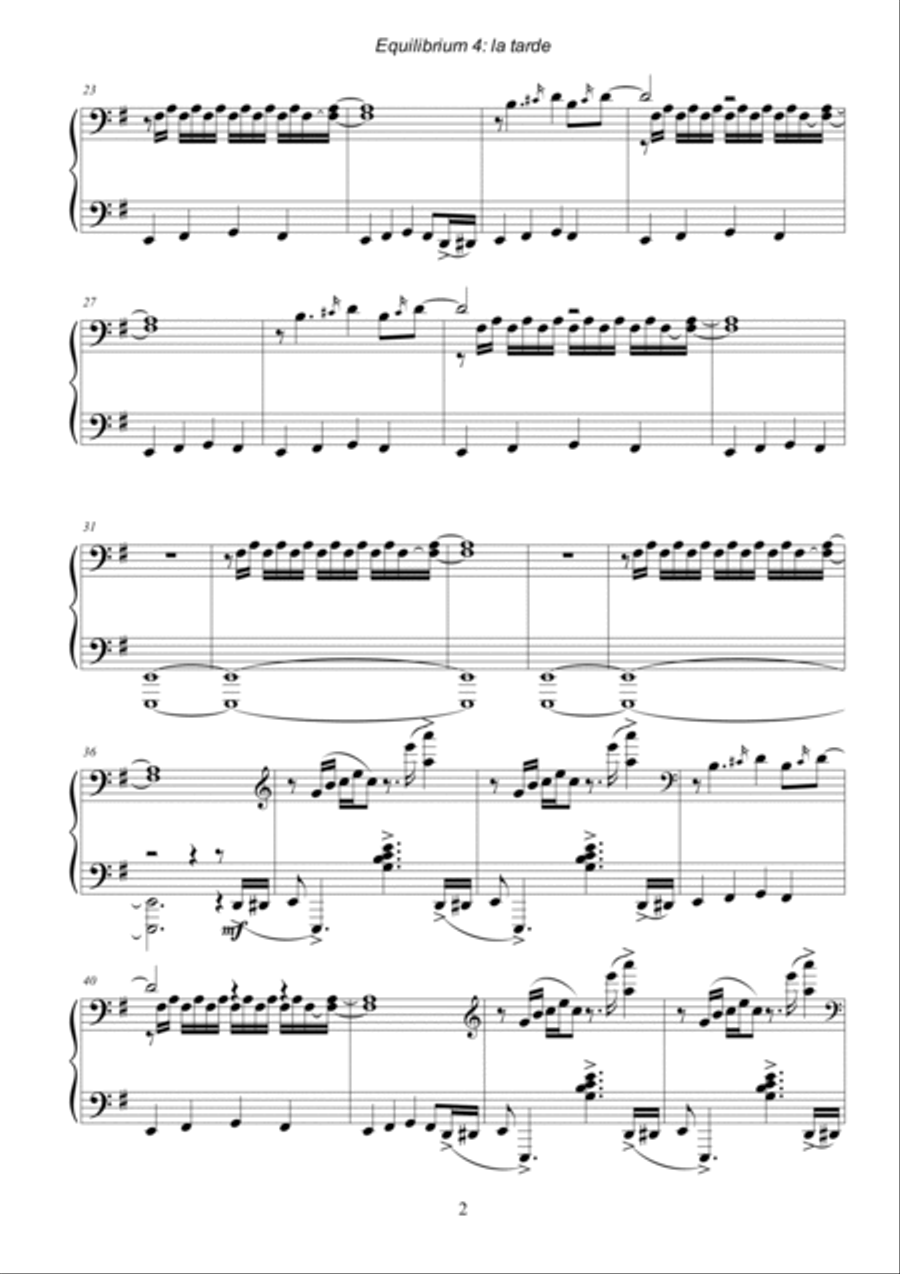Equlibrium 4 (La Tarde) Piano Solo scores gallery preview page 3