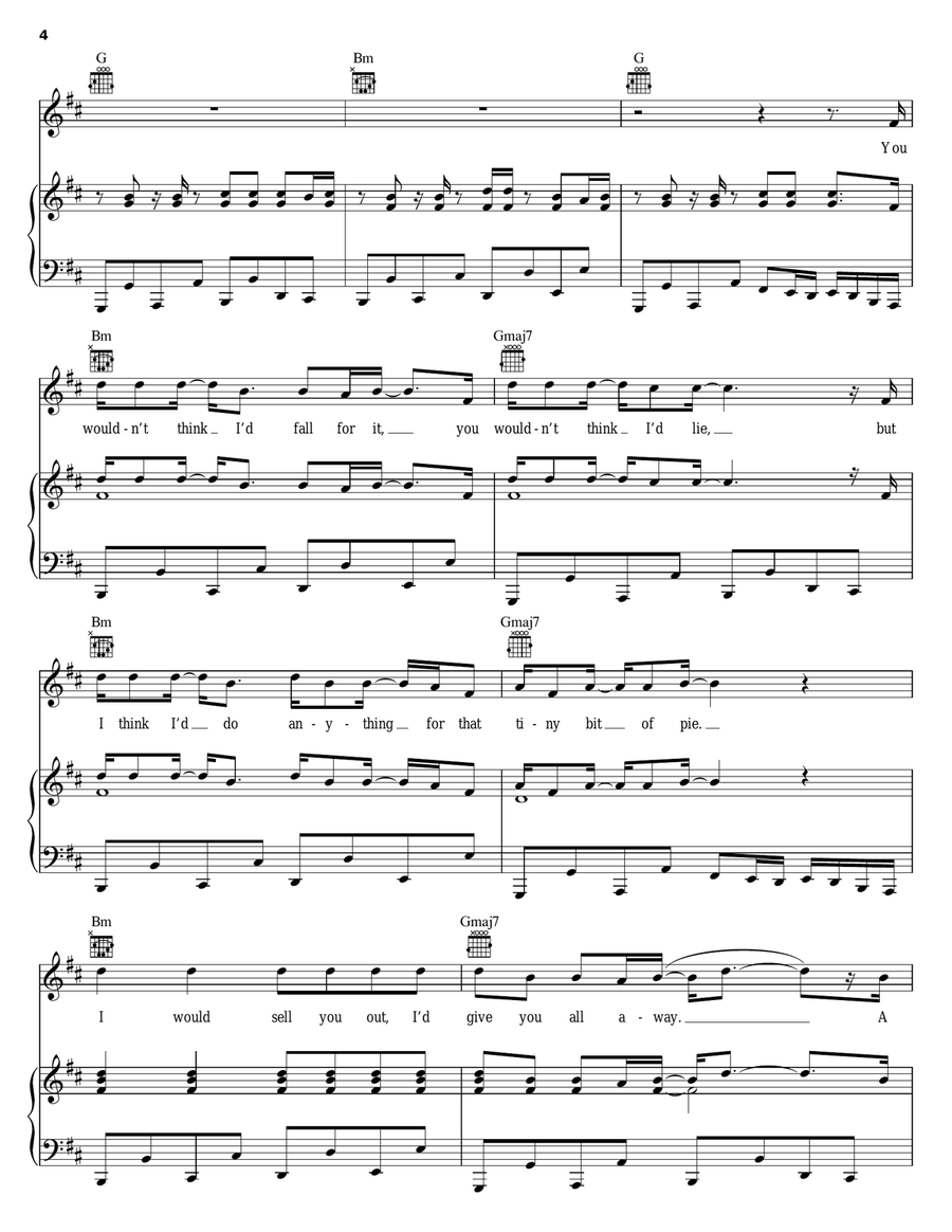 Turkish Delight Turkish Delight Piano, Vocal, Guitar scores gallery preview page 4