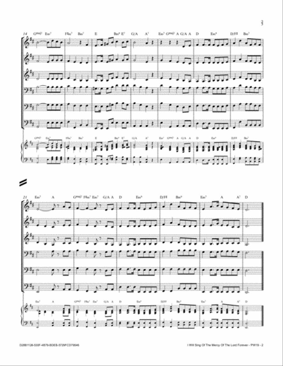 I Will Sing Of The Mercies Of The Lord Small Ensemble scores gallery preview page 3