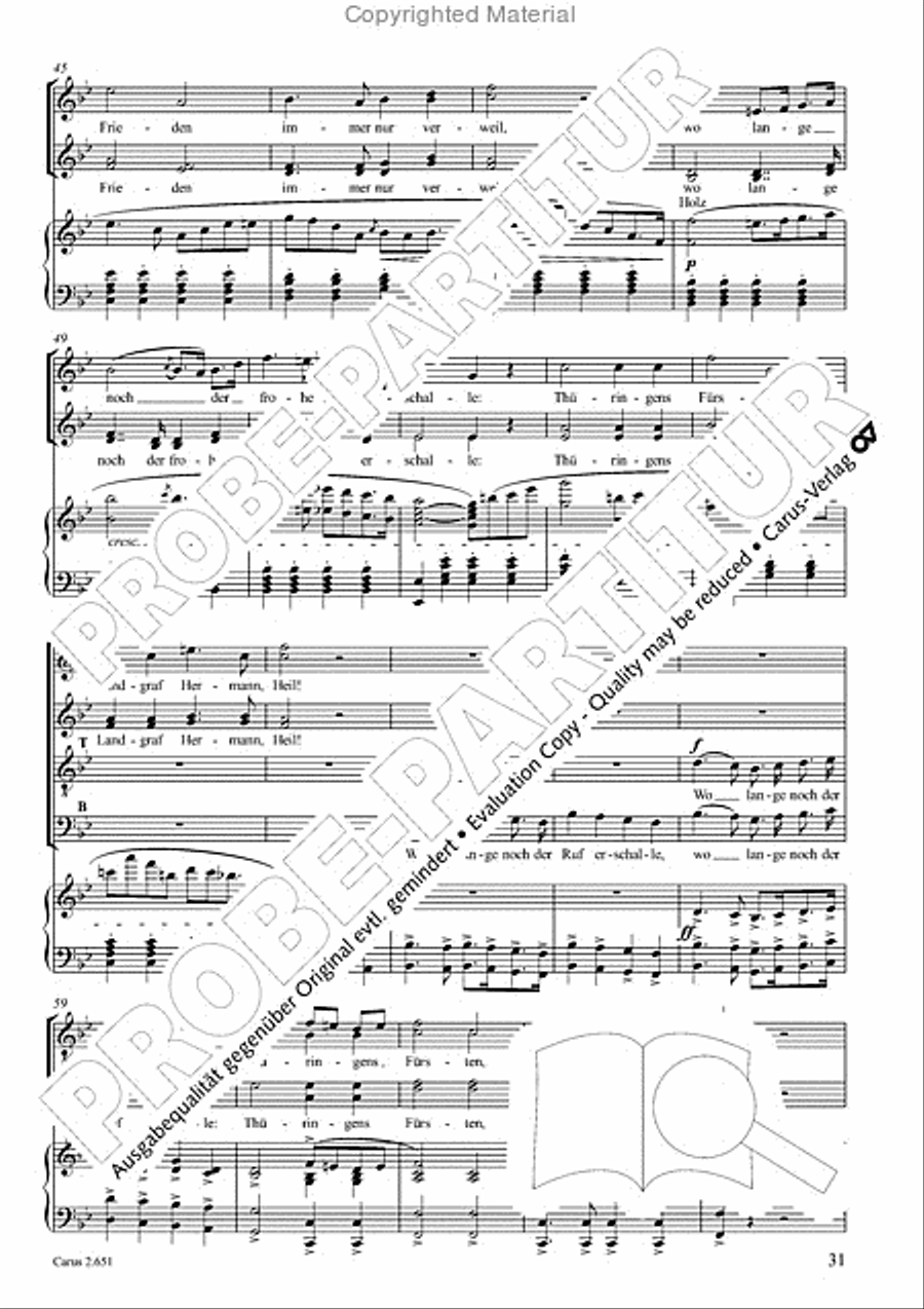 Choral collection Great Opera Choruses - Richard Wagner (choir & piano) Choir scores gallery preview page 32