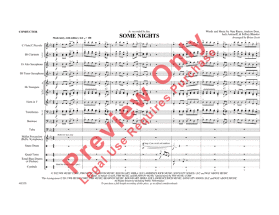 Some Nights Marching Band scores gallery preview page 2