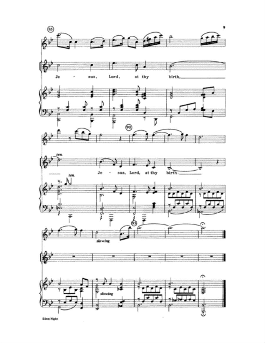 Silent Night Silent Night Choir scores gallery preview page 9