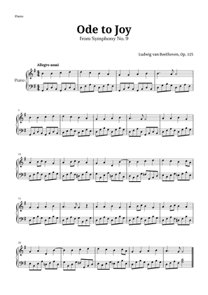 Ode to Joy by Beethoven for Piano