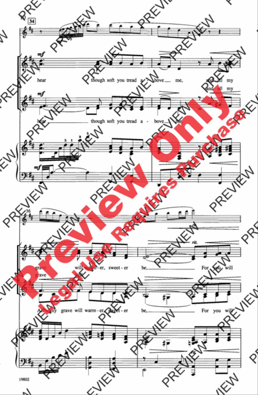 Danny Boy Women's Choir scores gallery preview page 10