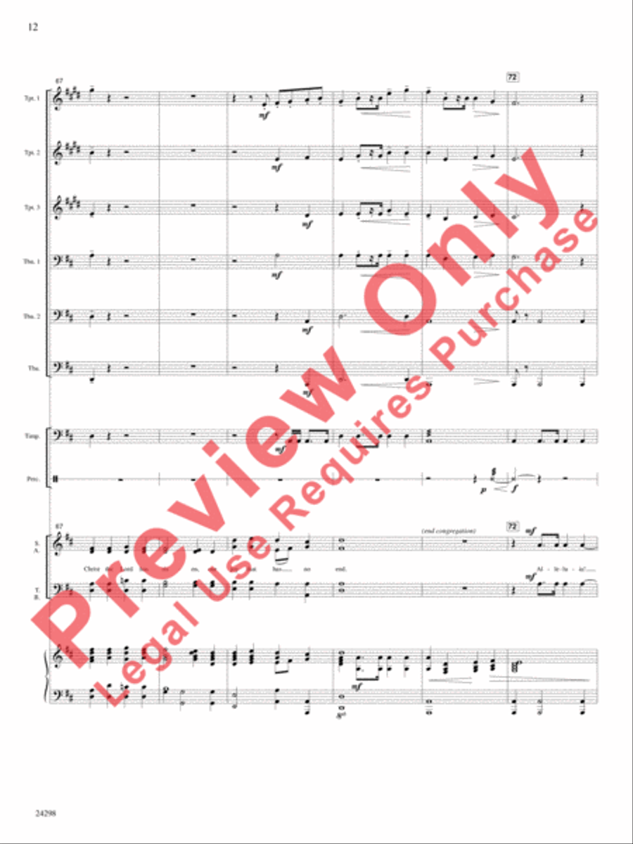 Alleluia, He Is Risen! Choir scores gallery preview page 13