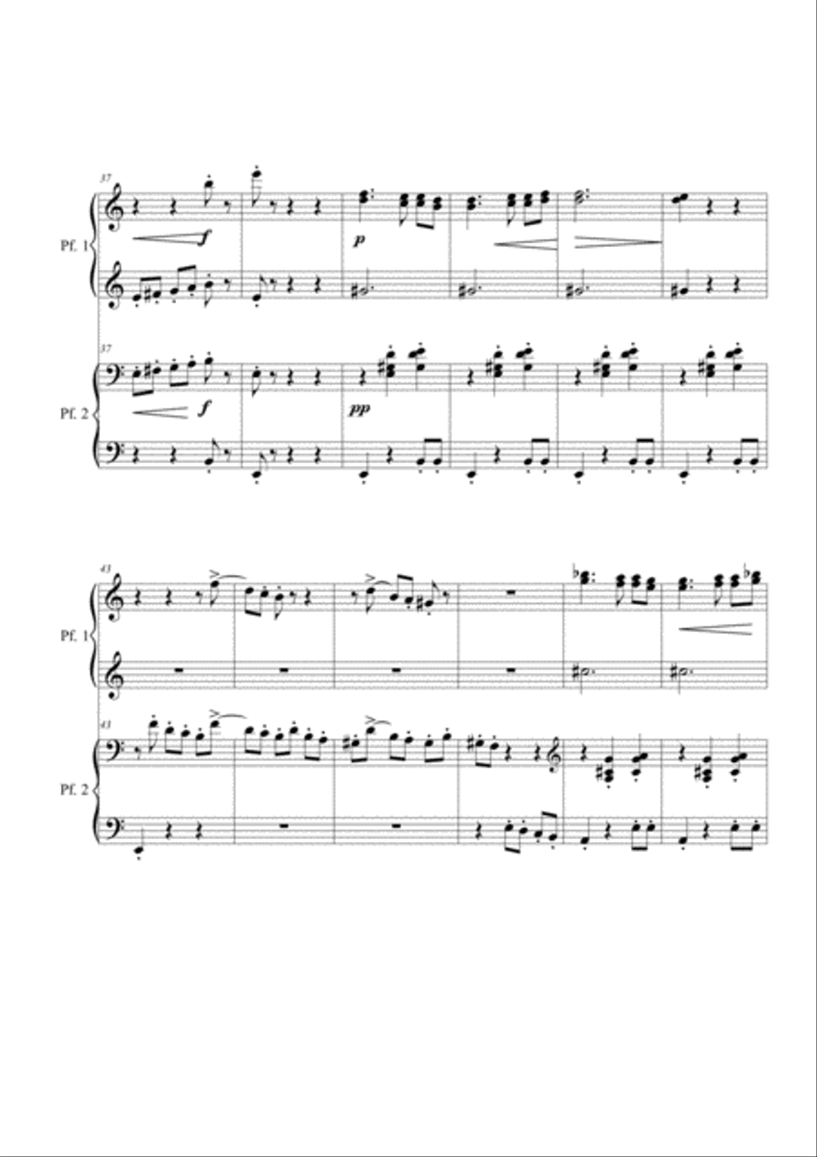Anitra's dance. 4 hands Piano scores gallery preview page 4