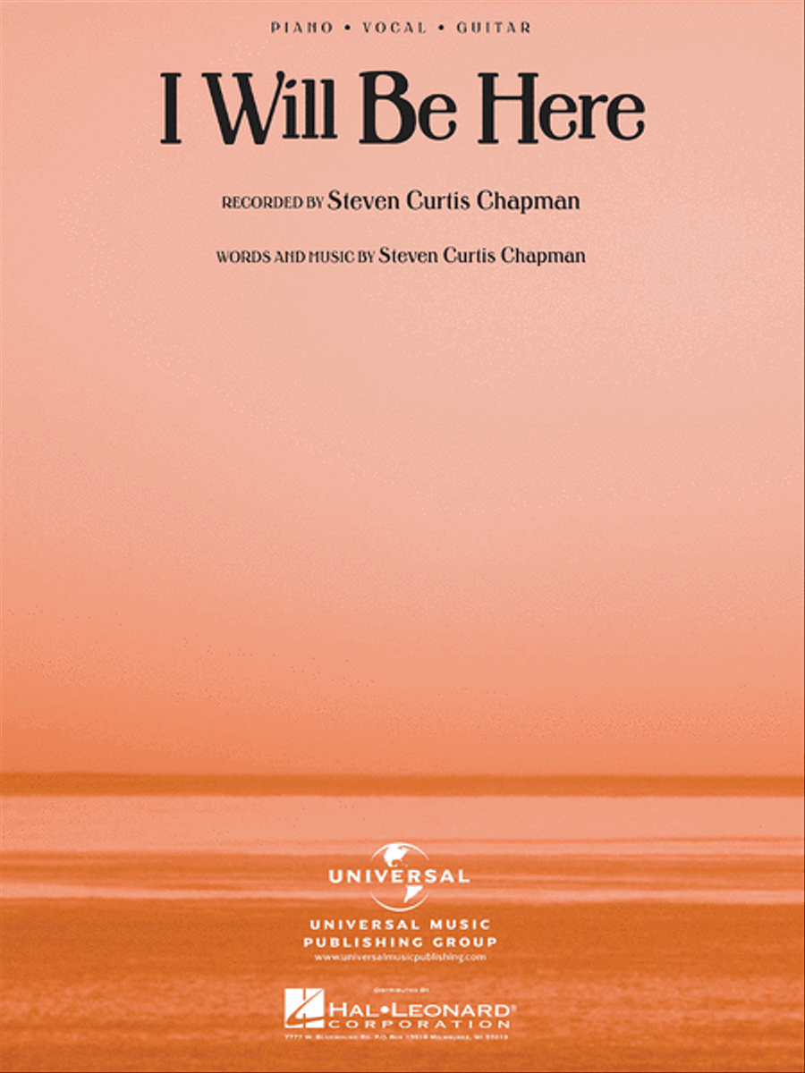 I Will Be Here Piano, Vocal, Guitar scores gallery preview page 1