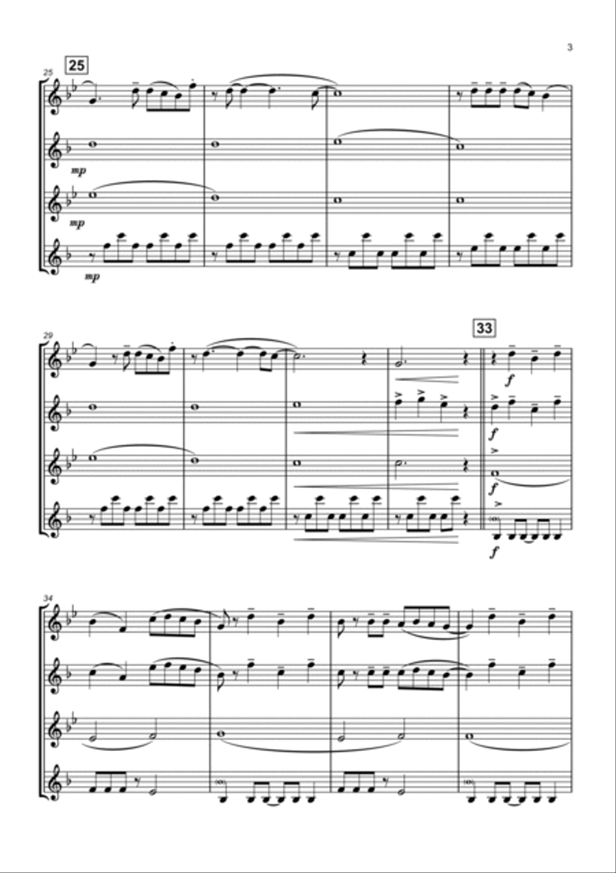 Enchanted Saxophone Quartet scores gallery preview page 3