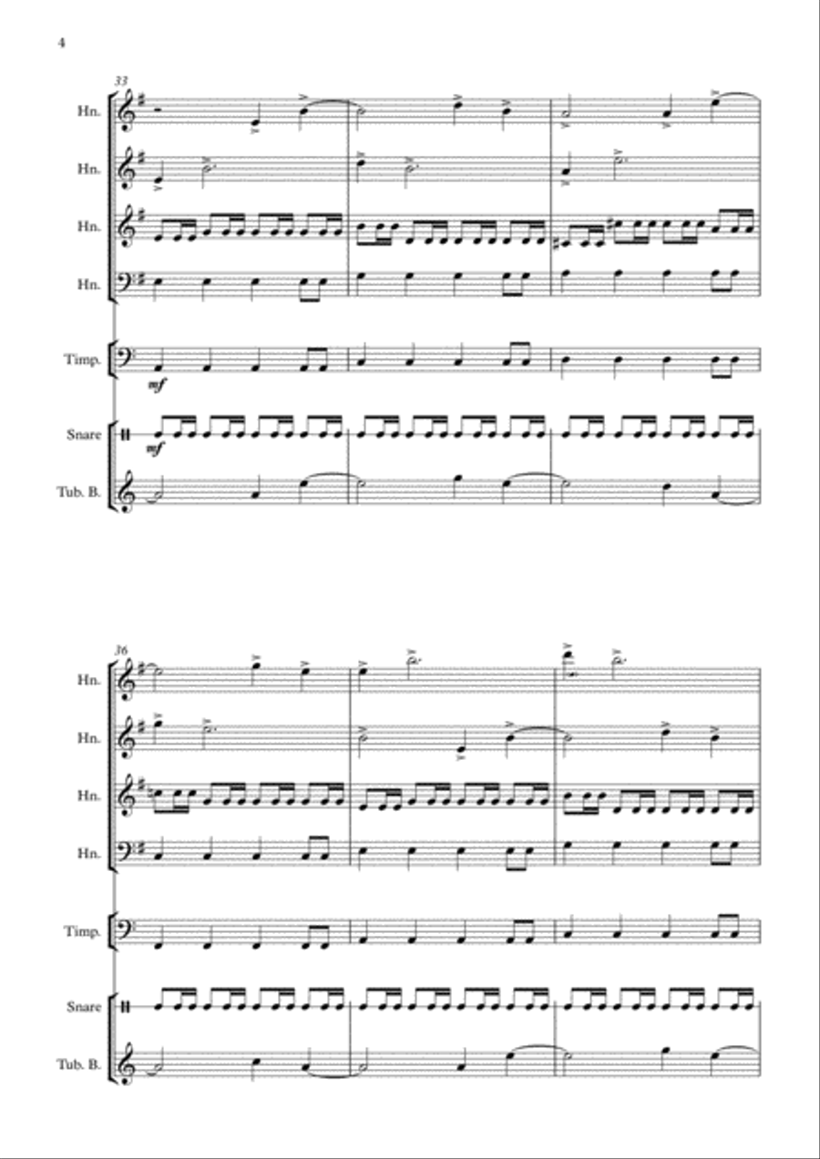 The Ecstasy Of Gold from THE GOOD, THE BAD AND THE UGLY Brass Ensemble scores gallery preview page 5