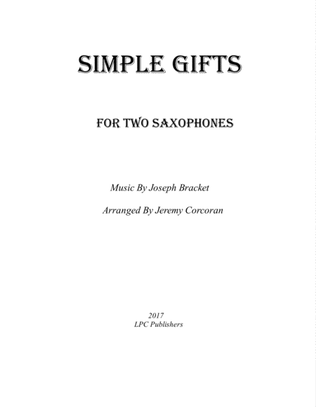 Simple Gifts for Two Saxophones