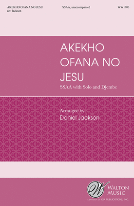 Book cover for Akekho Ofana No Jesu (SSAA)