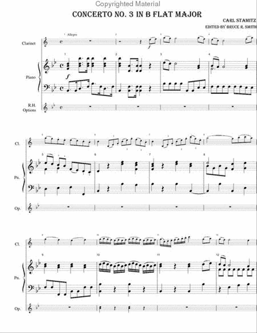 Concerto No. 3, 1st Movement Clarinet Solo scores gallery preview page 3
