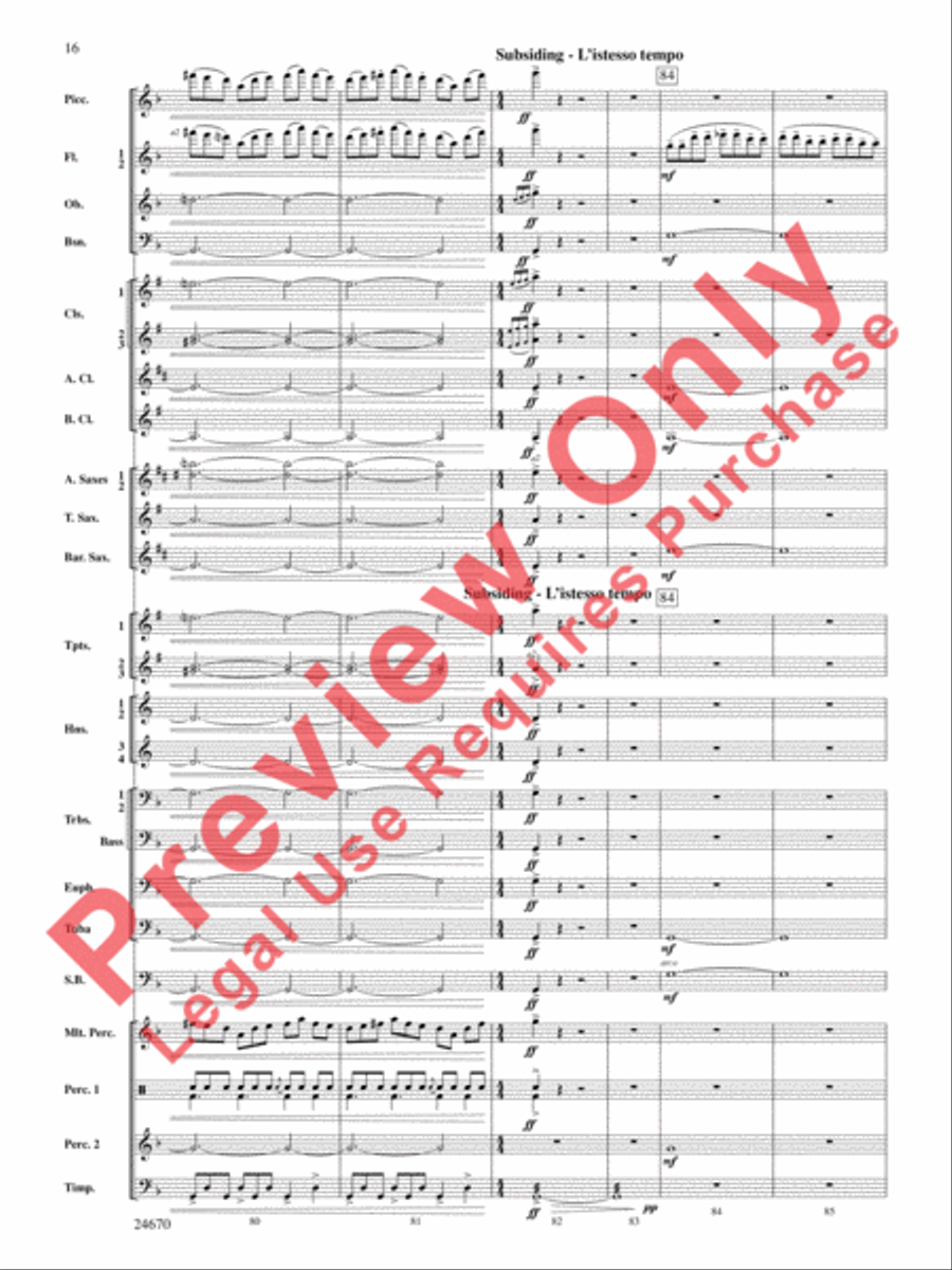 Tsunami Concert Band scores gallery preview page 17