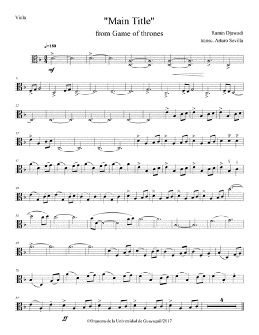 Game Of Thrones Small Ensemble scores gallery preview page 3