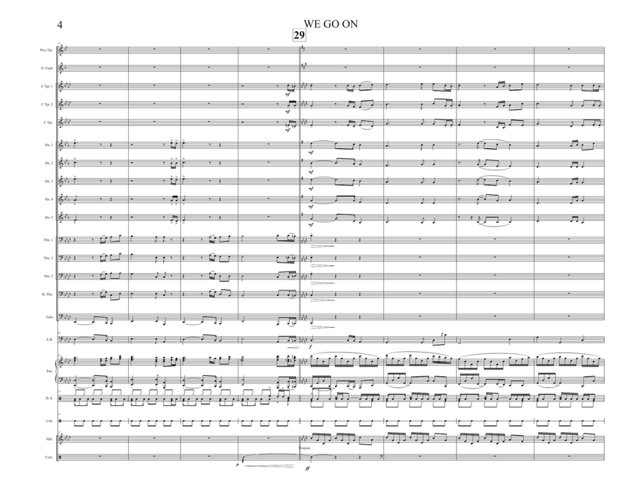We Go On Brass Ensemble scores gallery preview page 4
