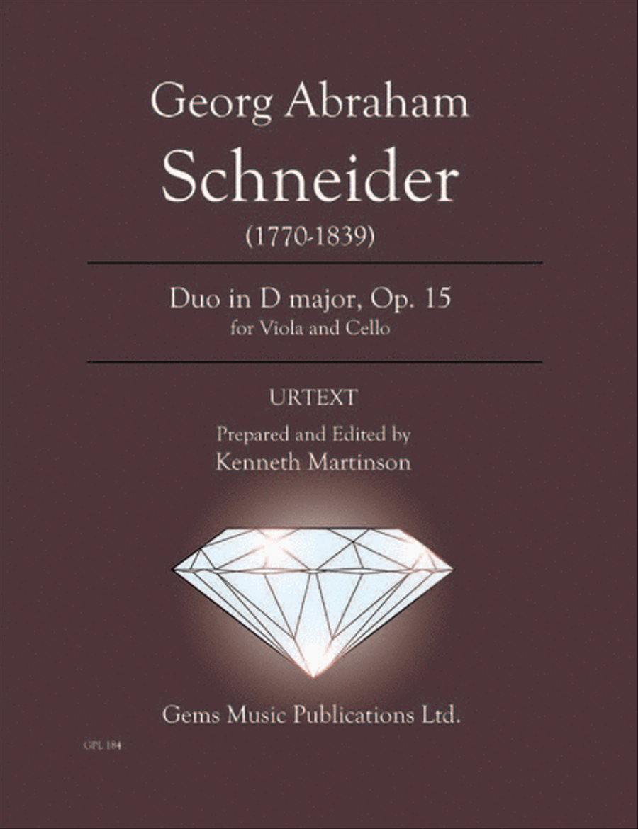 Duo in D major, Op. 15 for Viola and Cello String Duet scores gallery preview page 1