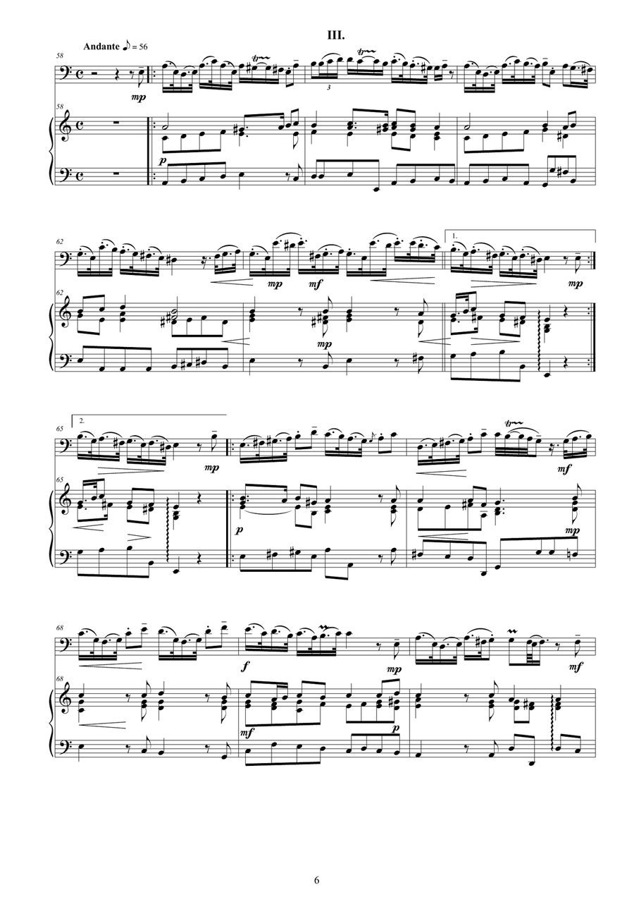 Fasch - Bassoon Sonata in C major FaWv Nc-1 for Bassoon and Cembalo (or Piano) Bassoon scores gallery preview page 6