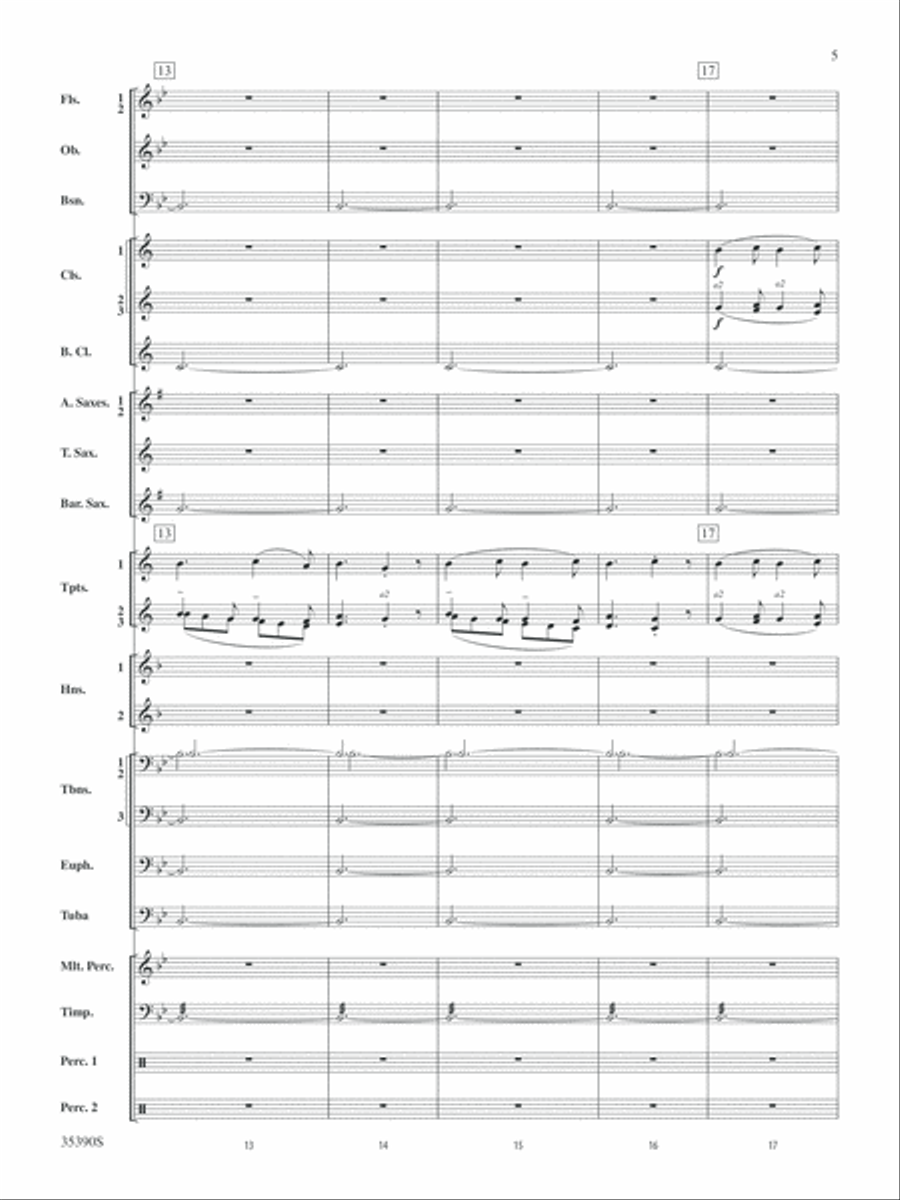 Medieval Fanfare and Chant: Score Concert Band scores gallery preview page 5