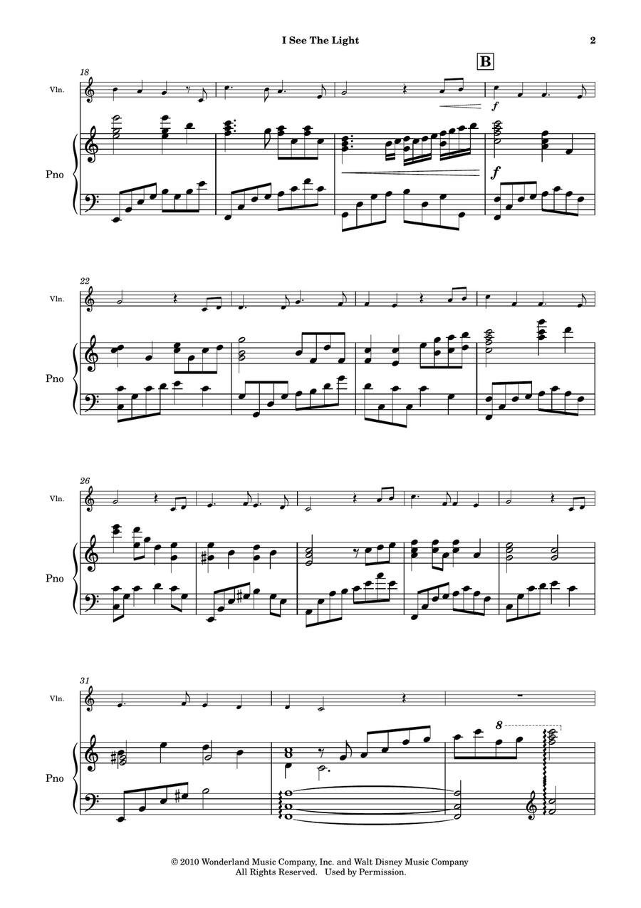 I See The Light Piano Trio scores gallery preview page 3