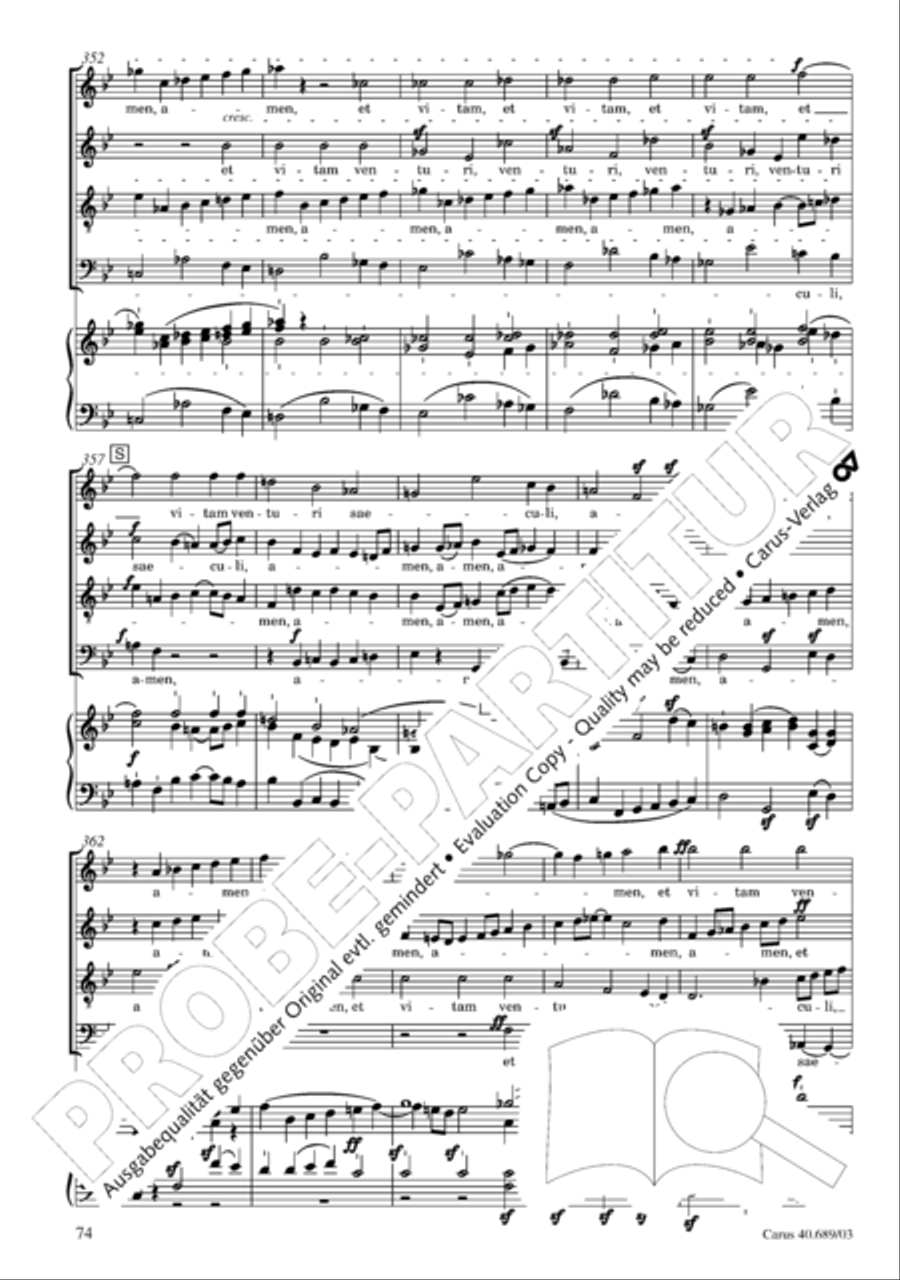 Missa solemnis Missa solemnis 4-Part scores gallery preview page 75