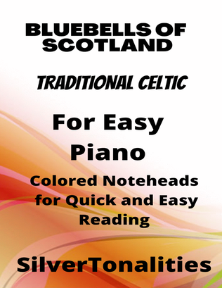 The Bluebells of Scotland Easiest Piano Sheet Music with Colored Notation